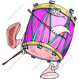 Cheerful Cartoon Drum