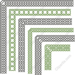 Intricate Corner Knot Patterns Set