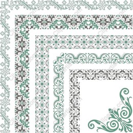 Floral and Geometric Border