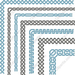 Elegant Interlaced Border Set
