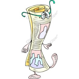 Charming Newspaper Character