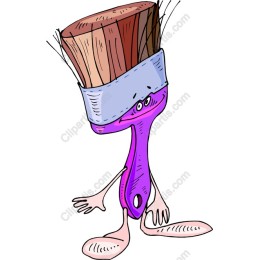 Whimsical Cartoon Paintbrush