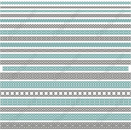 Intricate Woven Patterns - Teal & Black Pack