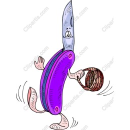 Whimsical Pocket Knife Character