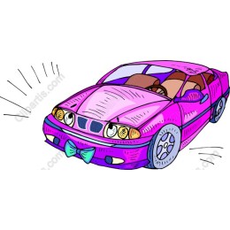 Vibrant Pink Sports Car