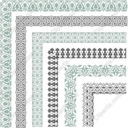 Elegant Floral Geometric Border Art