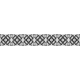Black and White Vintage Floral Border