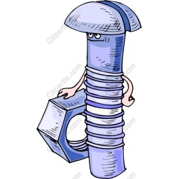 Cartoon Screw Character