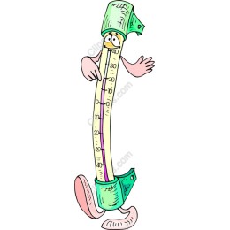Cheerful Cartoon Thermometer