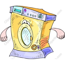 Whimsical Cartoon Washing Machine