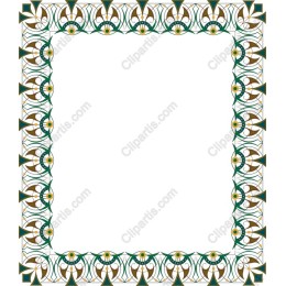 Art Deco Floral Border