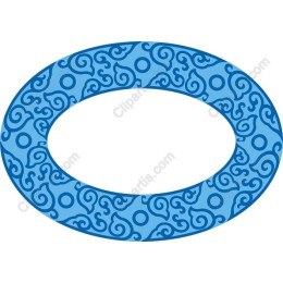 Elegant Blue Decorative Frame