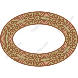 Elegantly Intricate Ornamental Oval Frame
