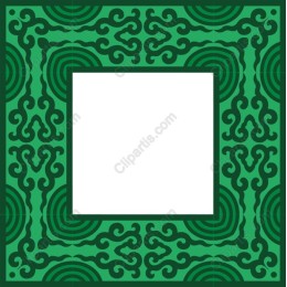 Green Ornate Frame
