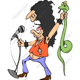 Rebellious Rocker with Snake