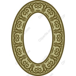 Vintage Ornate Oval Frame