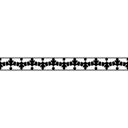 Elegant Black Floral Border