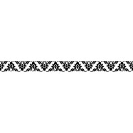 Elegant Floral Decorative in Black and White