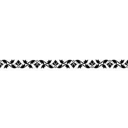Elegant Black Floral Border