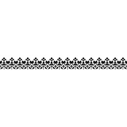 Elegant Black and White Floral Border