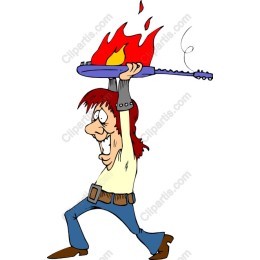 Flaming Guitarist