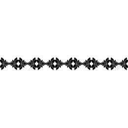 Elegant Black Floral Decorative Border