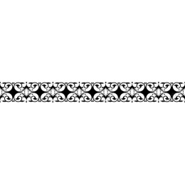 Elegant Black and White Ornamental Border