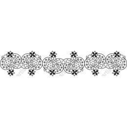 Elegant Black and White Floral Decorative