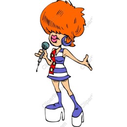 Vibrant Cartoon Singer