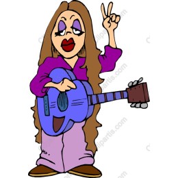 Vibrant Female Guitarist