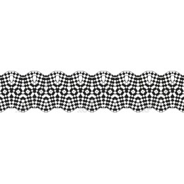 Geometric Wave Black and White Pattern