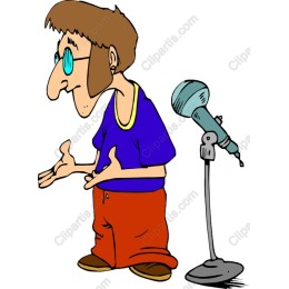 Comedic Character with Microphone