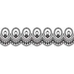 Black Ornamental Floral Border