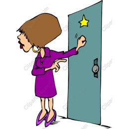 Charming Woman Knocking