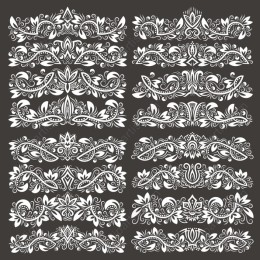 Ornamental Collection: Elegant Floral Borders and Patterns