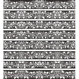 Elegant Black and White Floral Pattern