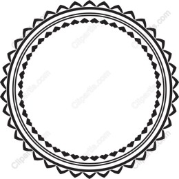 Elegant Black Decorative Circle Frame