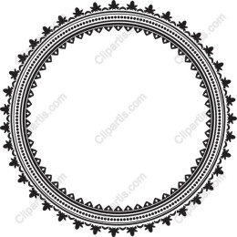 Ornate Floral Circular Frame