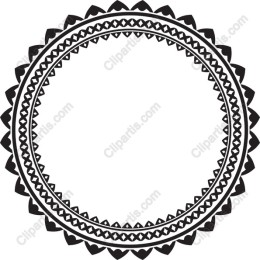 Black Decorative Circular Frame