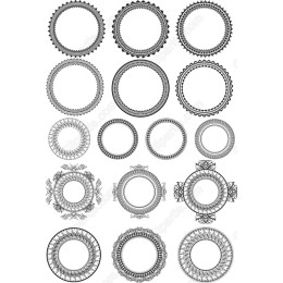Elegant Hand-Drawn Decorative Frames Set - 15 Unique Cliparts