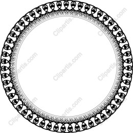 Elegant Ornamental Circular Frame