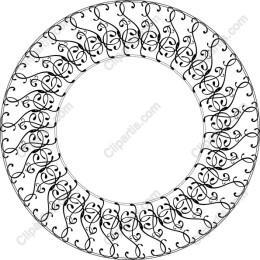 Elegant Black and White Wreath