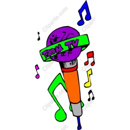 Vibrant Cartoon Microphone