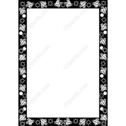 Elegant Black and White Decorative Border