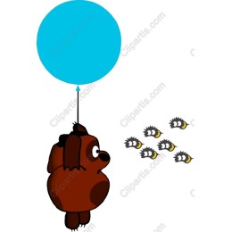 Whimsical Bear with Balloon