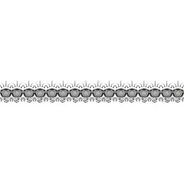 Elegant Black Floral Border