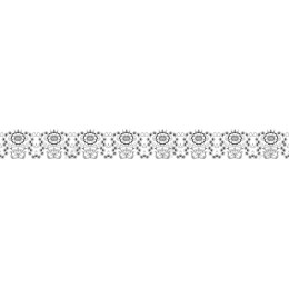 Elegant Black and White Floral Lace