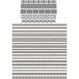 Celtic Knot Border Clipart Set