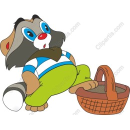 Whimsical Raccoon Character