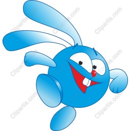 Playful Blue Bunny